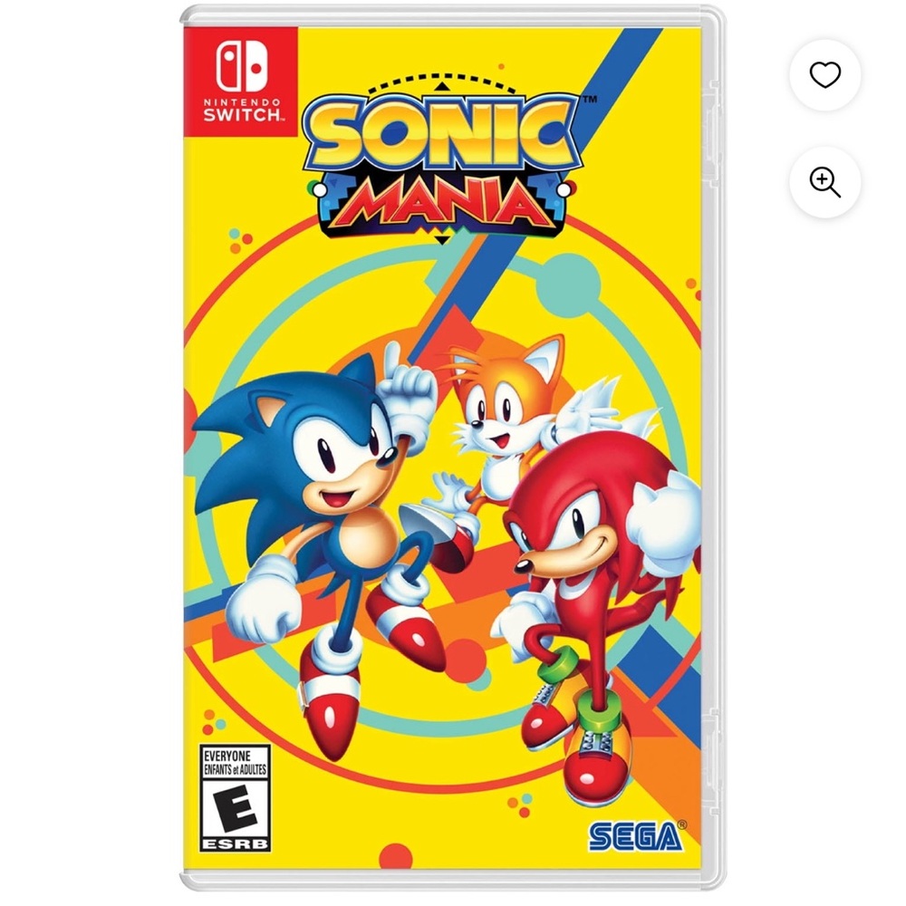 Nintendo switch game, Sonic Mania